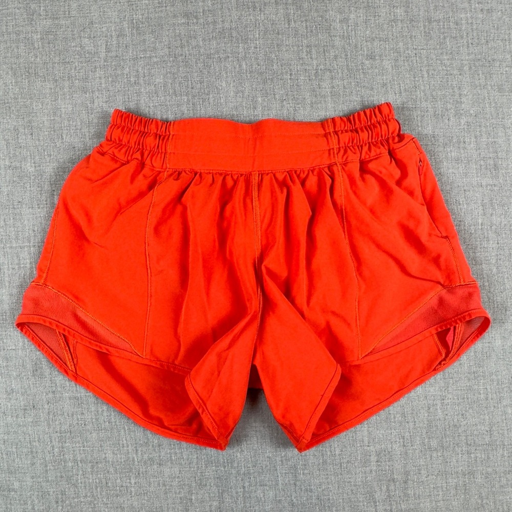 Lululemon Shorts Womens 4 Orange Speed Up 3.5" Lined Athletic Running Zip Pocket - Picture 1 of 10